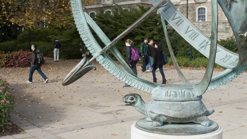 turtle statue at old main